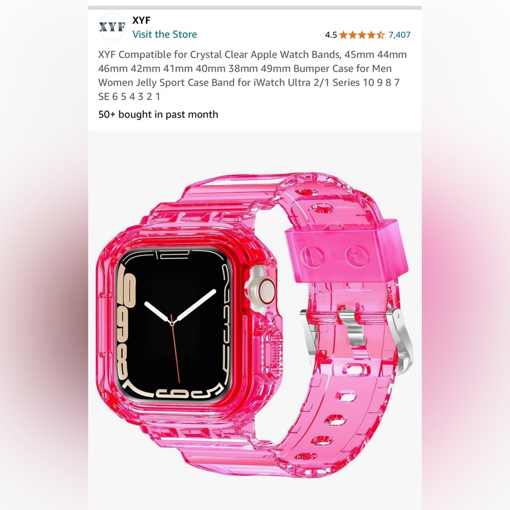 XYF Compatible for Crystal Clear Apple Watch Bands